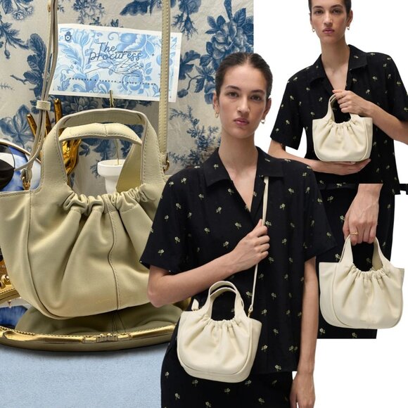 🆕 OROTON 🧿 NWOT Emilia Soft Mini Tote with Crossbody Strap, French Vanilla - Picture 1 of 16